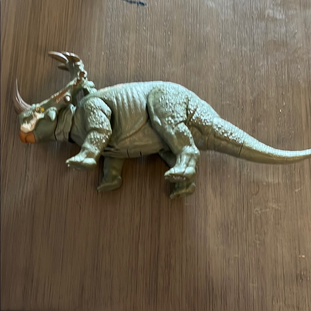 Green Styracosaurus Action Figure with Detailed Sculpting